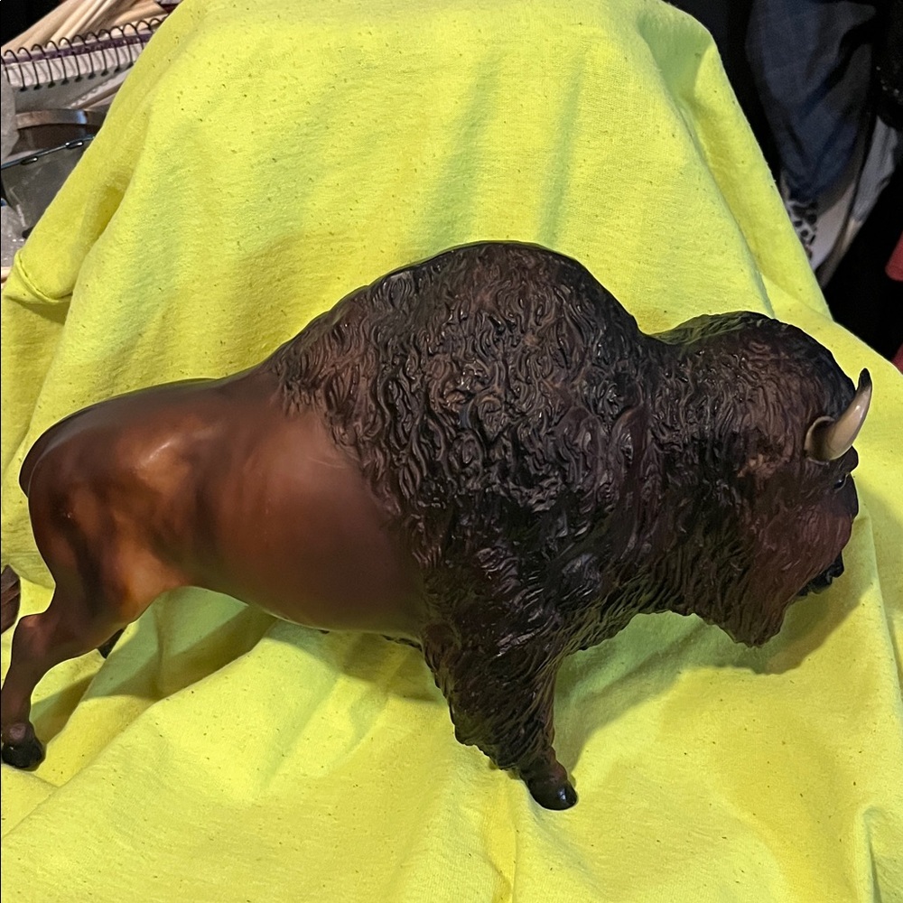 Majestic Brown Bison Sculpture